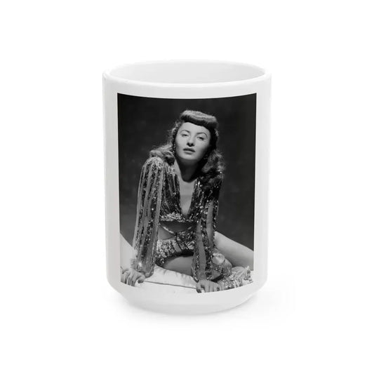 Barbara Stanwyck #177 (Vintage Female Icon) White Coffee Mug 15oz - Go Mug Yourself