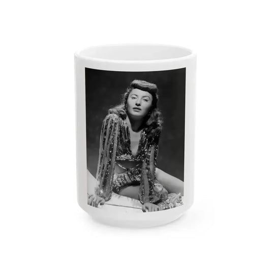 Barbara Stanwyck #177 (Vintage Female Icon) White Coffee Mug 15oz - Go Mug Yourself