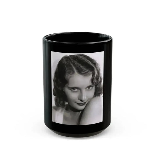 Barbara Stanwyck #179 (Vintage Female Icon) Black Coffee Mug 15oz - Go Mug Yourself