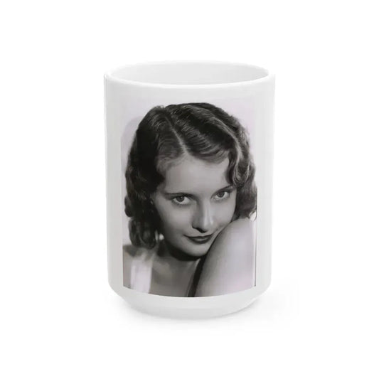 Barbara Stanwyck #179 (Vintage Female Icon) White Coffee Mug 15oz - Go Mug Yourself