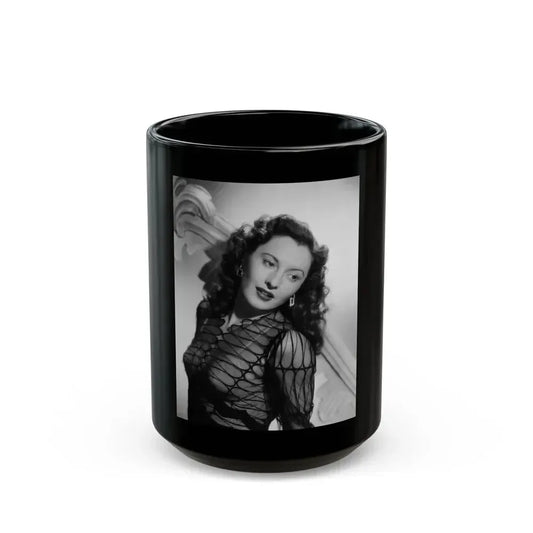 Barbara Stanwyck #183 (Vintage Female Icon) Black Coffee Mug 15oz - Go Mug Yourself