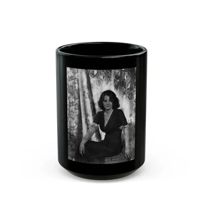 Barbara Stanwyck #184 (Vintage Female Icon) Black Coffee Mug 15oz - Go Mug Yourself