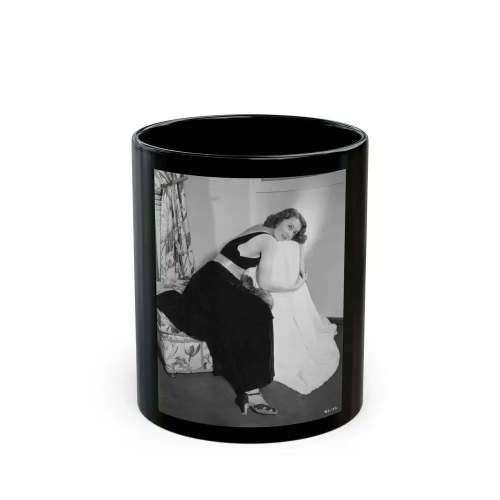 Barbara Stanwyck #185 (Vintage Female Icon) Black Coffee Mug 11oz - Go Mug Yourself