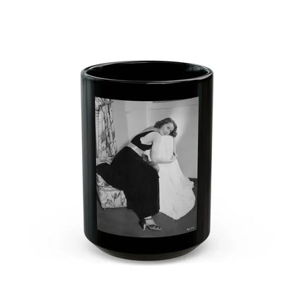 Barbara Stanwyck #185 (Vintage Female Icon) Black Coffee Mug 15oz - Go Mug Yourself