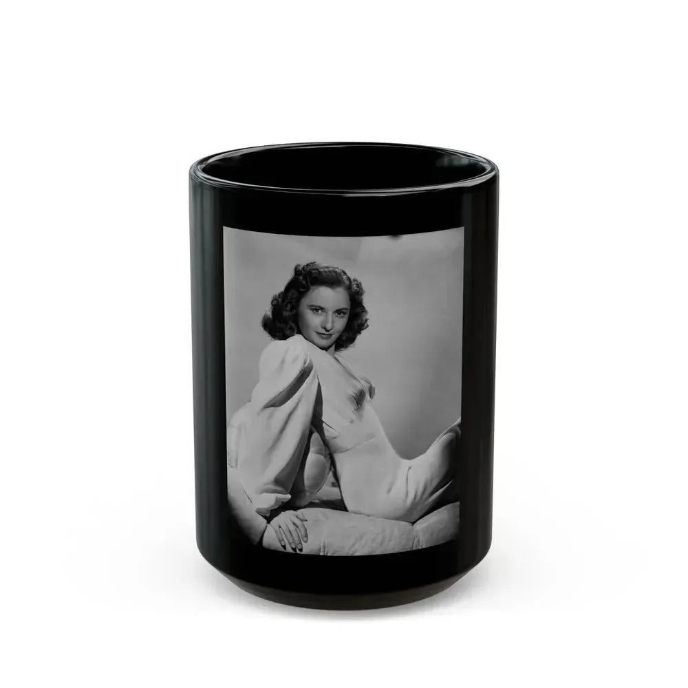 Barbara Stanwyck #186 (Vintage Female Icon) Black Coffee Mug 15oz - Go Mug Yourself