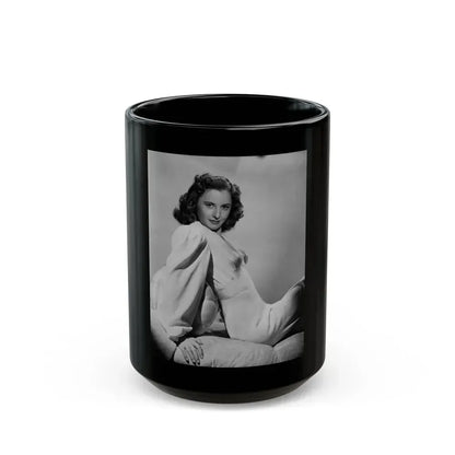 Barbara Stanwyck #186 (Vintage Female Icon) Black Coffee Mug 15oz - Go Mug Yourself