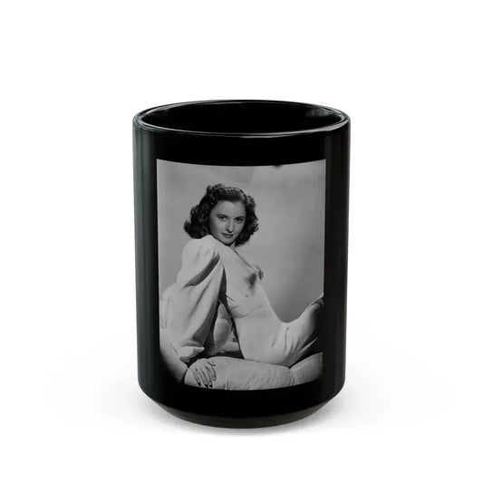 Barbara Stanwyck #186 (Vintage Female Icon) Black Coffee Mug 15oz - Go Mug Yourself
