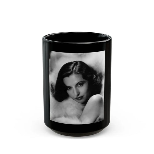 Barbara Stanwyck #192 (Vintage Female Icon) Black Coffee Mug-15oz-Go Mug Yourself