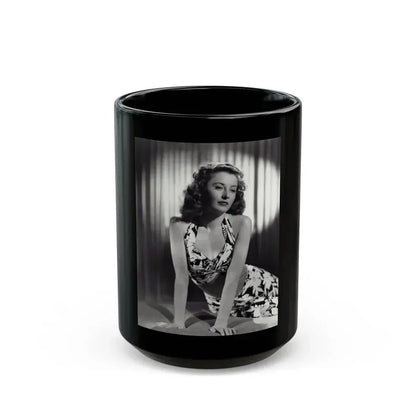 Barbara Stanwyck #193 (Vintage Female Icon) Black Coffee Mug 15oz - Go Mug Yourself