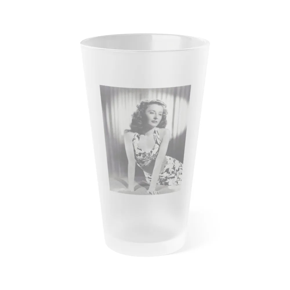 Barbara Stanwyck #193 (Vintage Female Icon) Frosted Pint Glass 16oz-16oz-Frosted-Go Mug Yourself