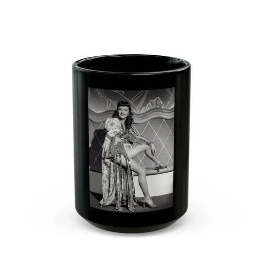 Barbara Stanwyck #195 (Vintage Female Icon) Black Coffee Mug 15oz - Go Mug Yourself