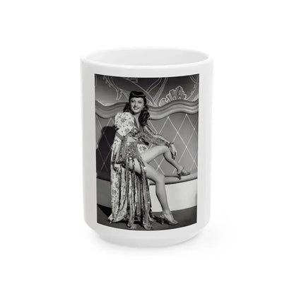 Barbara Stanwyck #195 (Vintage Female Icon) White Coffee Mug 15oz - Go Mug Yourself