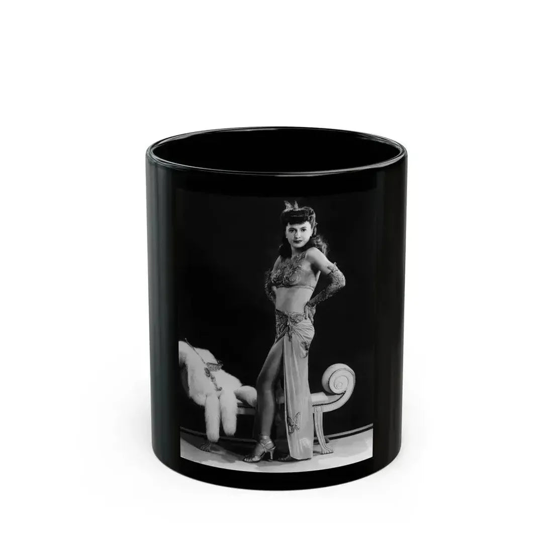 Barbara Stanwyck #196 (Vintage Female Icon) Black Coffee Mug 11oz - Go Mug Yourself