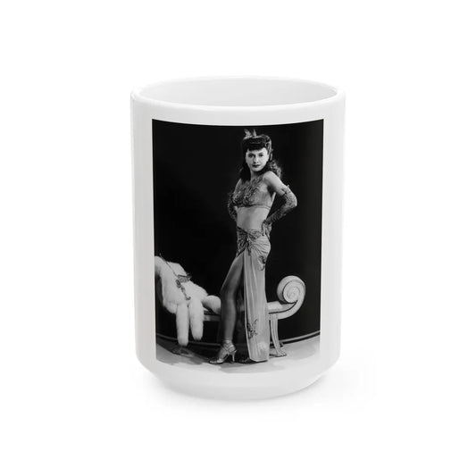 Barbara Stanwyck #196 (Vintage Female Icon) White Coffee Mug-15oz-Go Mug Yourself