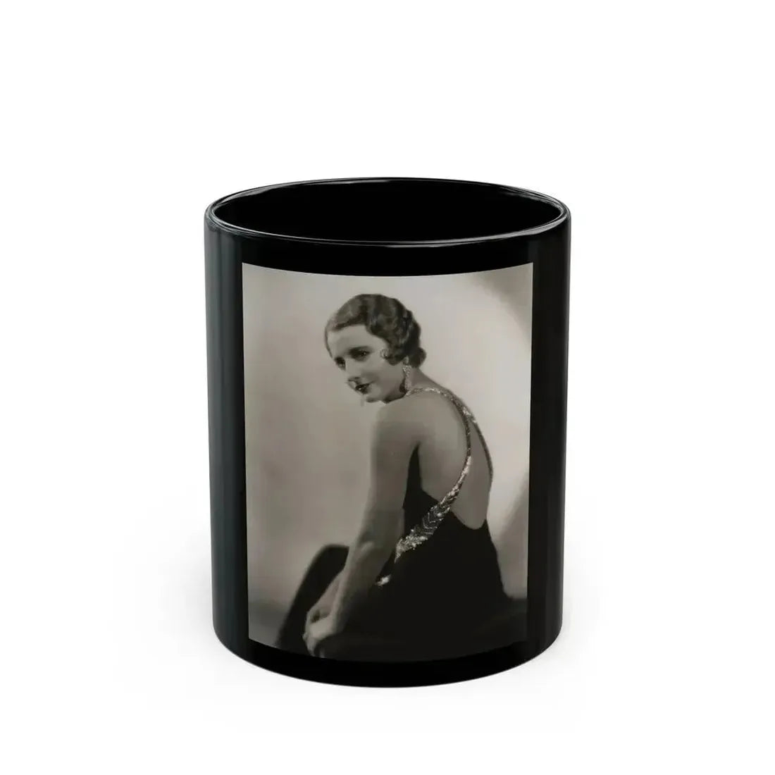 Barbara Stanwyck #198 (Vintage Female Icon) Black Coffee Mug 11oz - Go Mug Yourself