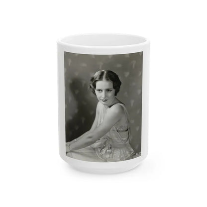 Barbara Stanwyck #199 (Vintage Female Icon) White Coffee Mug-15oz-Go Mug Yourself