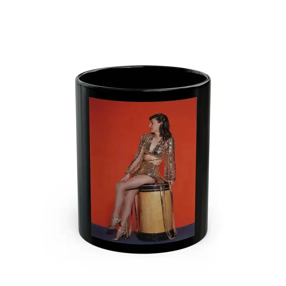 Barbara Stanwyck #202 (Vintage Female Icon) Black Coffee Mug 11oz - Go Mug Yourself
