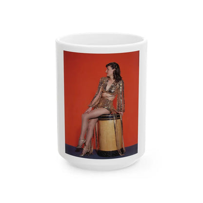 Barbara Stanwyck #202 (Vintage Female Icon) White Coffee Mug-15oz-Go Mug Yourself