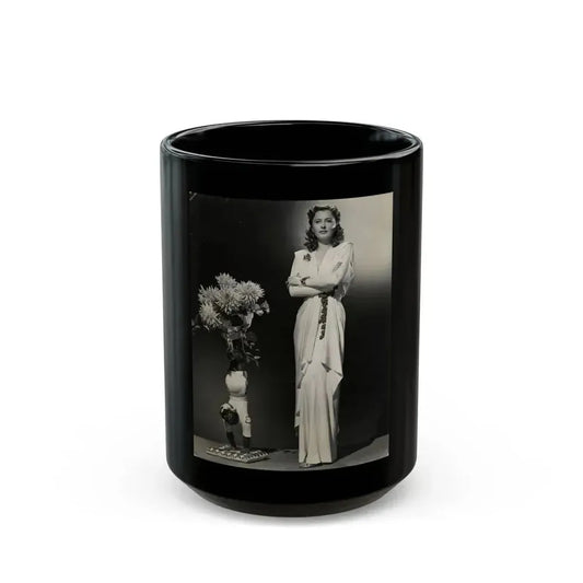 Barbara Stanwyck #203 (Vintage Female Icon) Black Coffee Mug 15oz - Go Mug Yourself