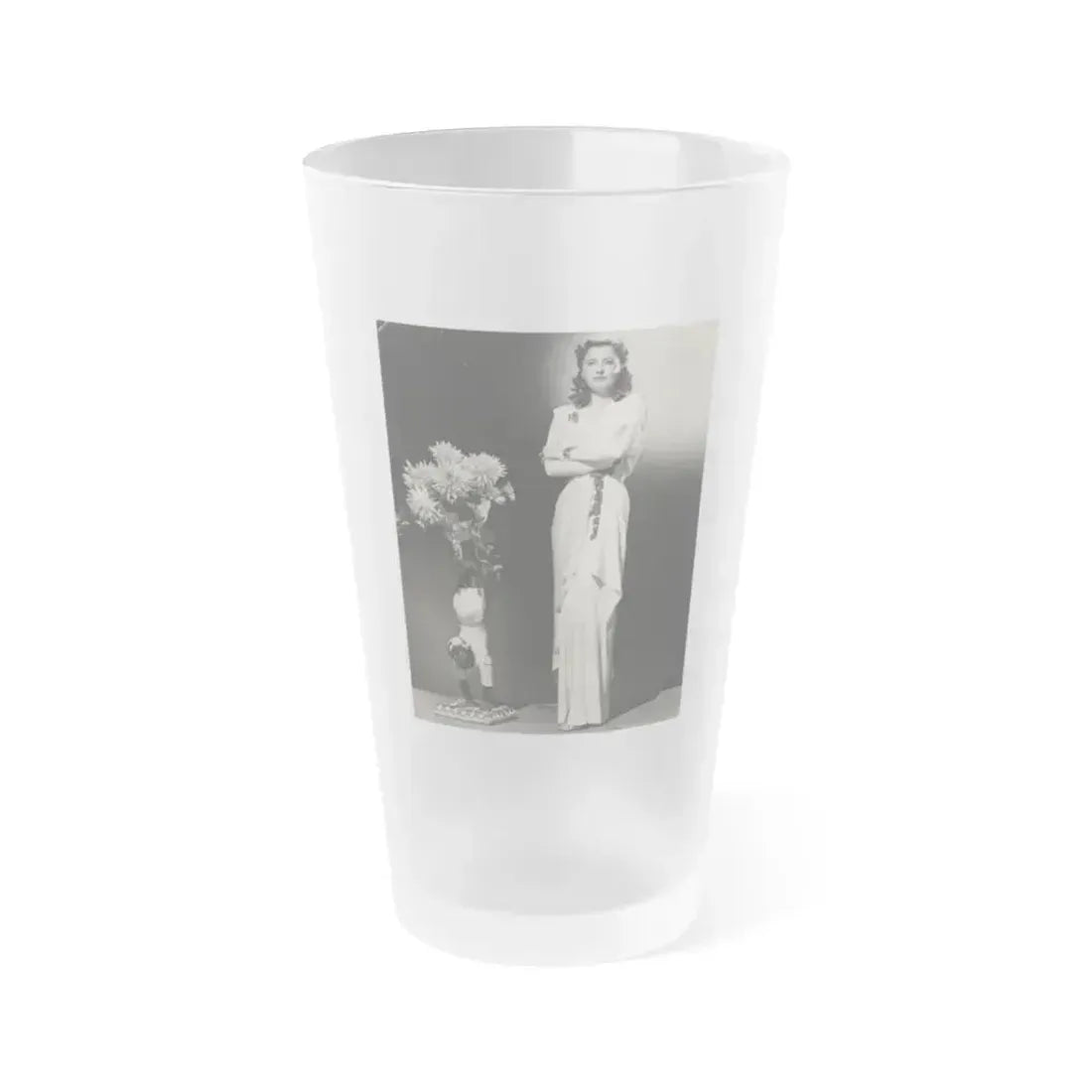 Barbara Stanwyck #203 (Vintage Female Icon) Frosted Pint Glass 16oz 16oz Frosted - Go Mug Yourself