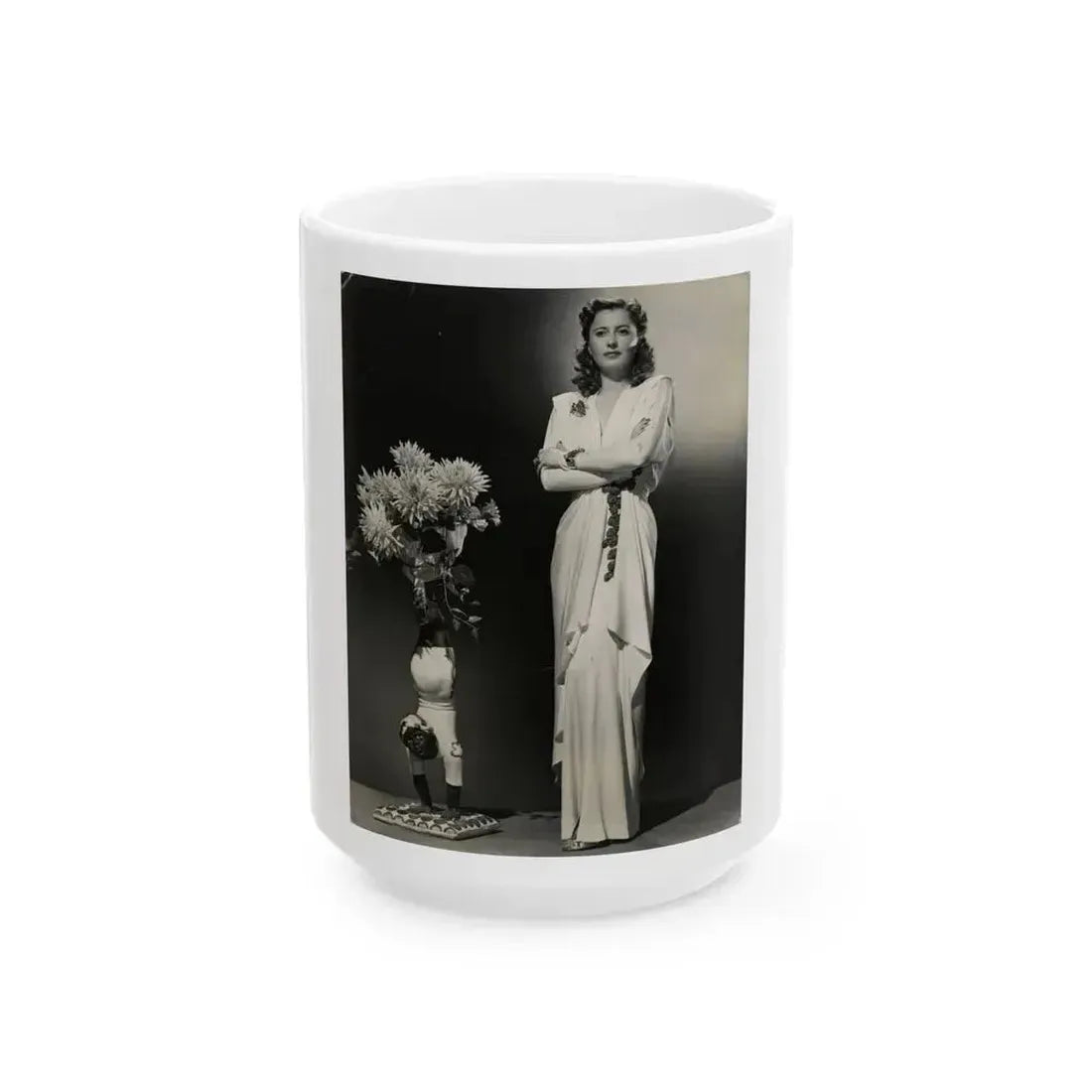 Barbara Stanwyck #203 (Vintage Female Icon) White Coffee Mug 15oz - Go Mug Yourself