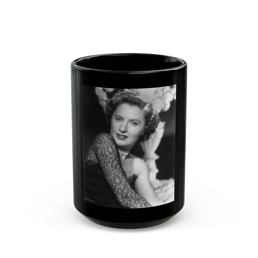 Barbara Stanwyck #206 (Vintage Female Icon) Black Coffee Mug-15oz-Go Mug Yourself