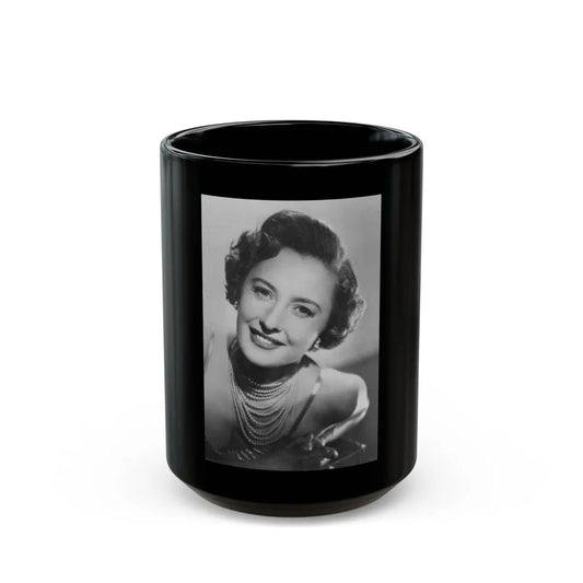 Barbara Stanwyck #207 (Vintage Female Icon) Black Coffee Mug-15oz-Go Mug Yourself