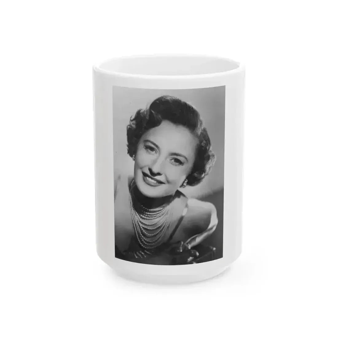 Barbara Stanwyck #207 (Vintage Female Icon) White Coffee Mug 15oz - Go Mug Yourself
