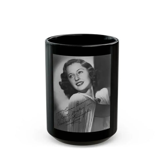Barbara Stanwyck #208 (Vintage Female Icon) Black Coffee Mug 15oz - Go Mug Yourself