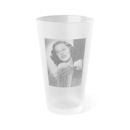 Barbara Stanwyck #208 (Vintage Female Icon) Frosted Pint Glass 16oz-16oz-Frosted-Go Mug Yourself