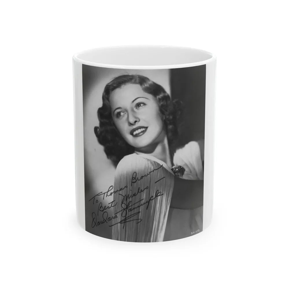 Barbara Stanwyck #208 (Vintage Female Icon) White Coffee Mug-11oz-Go Mug Yourself