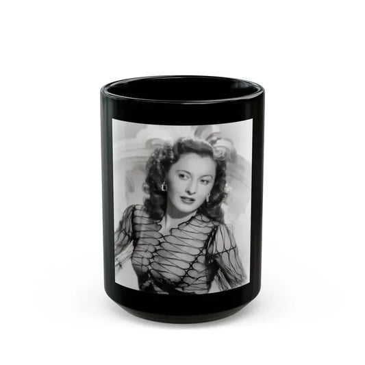 Barbara Stanwyck #209 (Vintage Female Icon) Black Coffee Mug 15oz - Go Mug Yourself