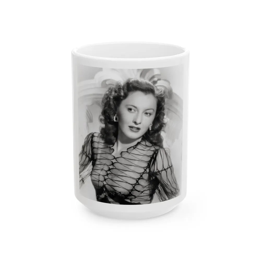 Barbara Stanwyck #209 (Vintage Female Icon) White Coffee Mug-15oz-Go Mug Yourself