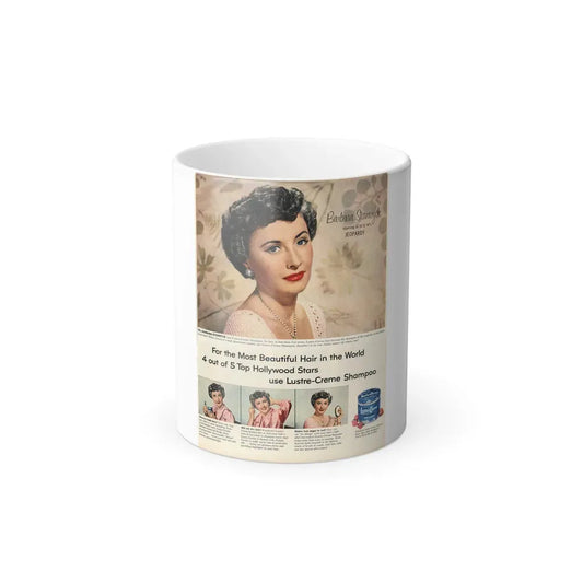 Barbara Stanwyck #210 - Magazine Add (Vintage Female Icon) Color Changing Coffee Mug 11oz - Go Mug Yourself
