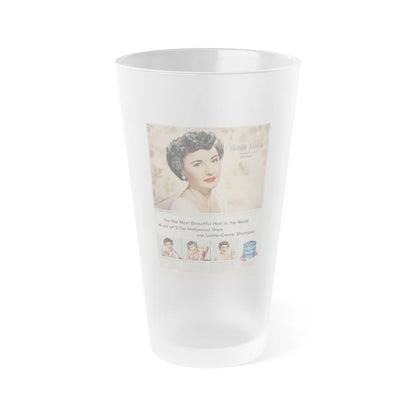 Barbara Stanwyck #210 - Magazine Add (Vintage Female Icon) Frosted Pint Glass 16oz-16oz-Frosted-Go Mug Yourself