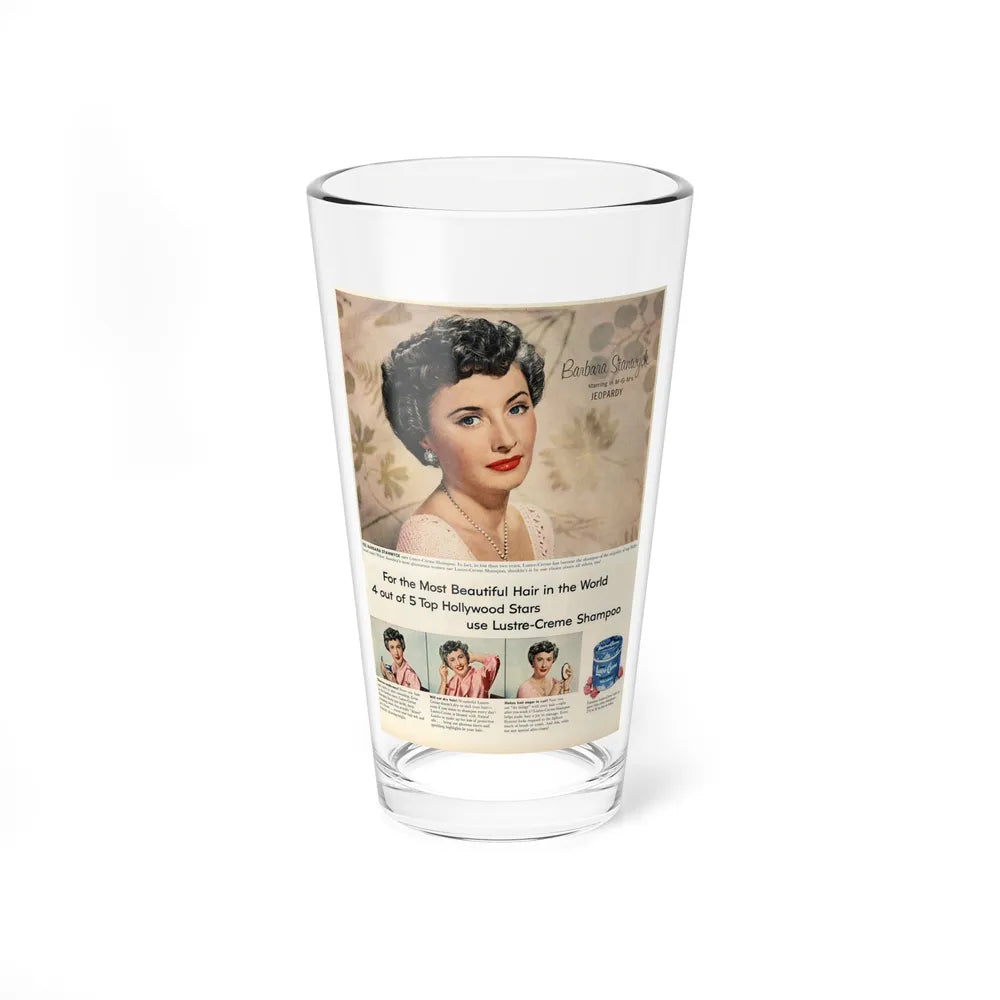 Barbara Stanwyck #210 - Magazine Add (Vintage Female Icon) Pint Glass 16oz-16oz-Go Mug Yourself