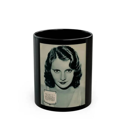 Barbara Stanwyck #215 (Vintage Female Icon) Black Coffee Mug 11oz - Go Mug Yourself