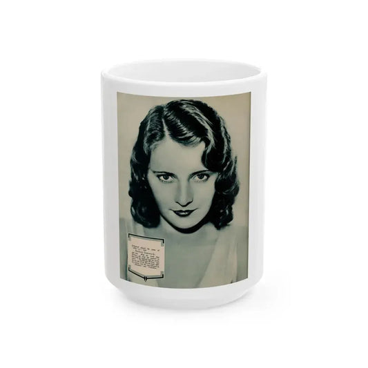 Barbara Stanwyck #215 (Vintage Female Icon) White Coffee Mug 15oz - Go Mug Yourself