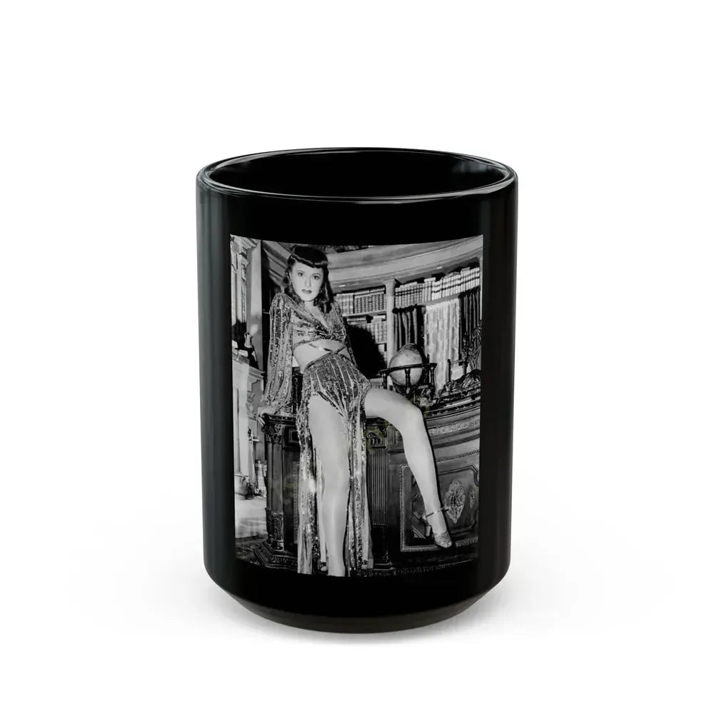 Barbara Stanwyck #219 (Vintage Female Icon) Black Coffee Mug 15oz - Go Mug Yourself