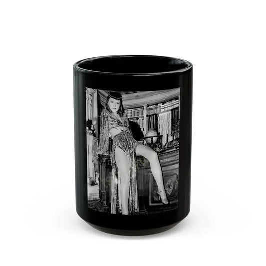 Barbara Stanwyck #219 (Vintage Female Icon) Black Coffee Mug 15oz - Go Mug Yourself