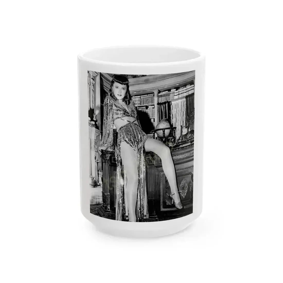 Barbara Stanwyck #219 (Vintage Female Icon) White Coffee Mug 15oz - Go Mug Yourself