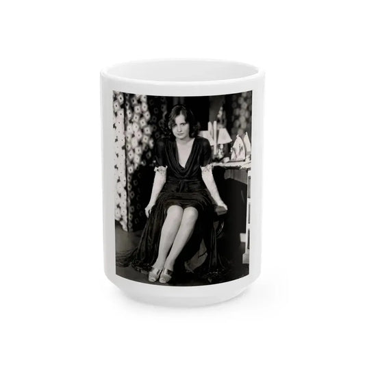 Barbara Stanwyck #31 (Vintage Female Icon) White Coffee Mug 15oz - Go Mug Yourself
