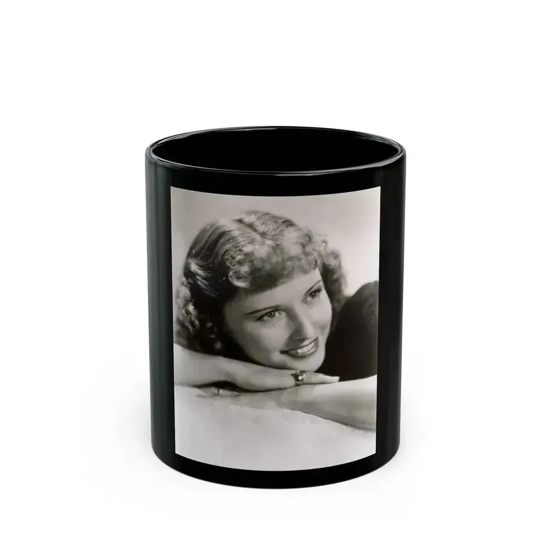 Barbara Stanwyck #32 (Vintage Female Icon) Black Coffee Mug 11oz - Go Mug Yourself