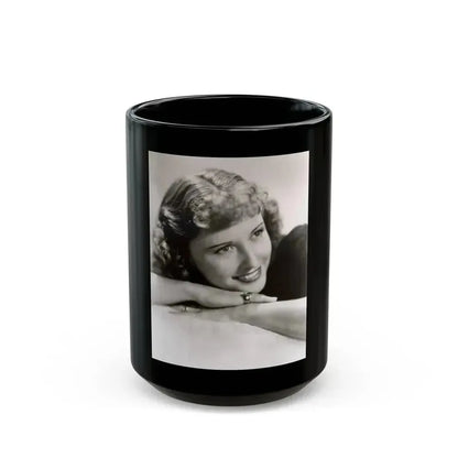 Barbara Stanwyck #32 (Vintage Female Icon) Black Coffee Mug 15oz - Go Mug Yourself