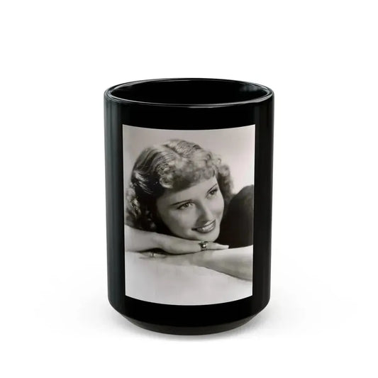 Barbara Stanwyck #32 (Vintage Female Icon) Black Coffee Mug 15oz - Go Mug Yourself