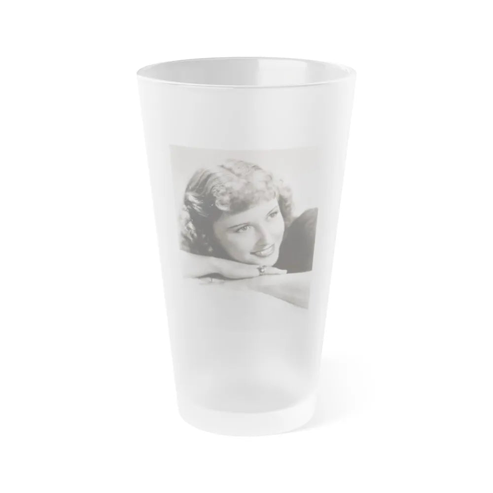 Barbara Stanwyck #32 (Vintage Female Icon) Frosted Pint Glass 16oz-16oz-Frosted-Go Mug Yourself