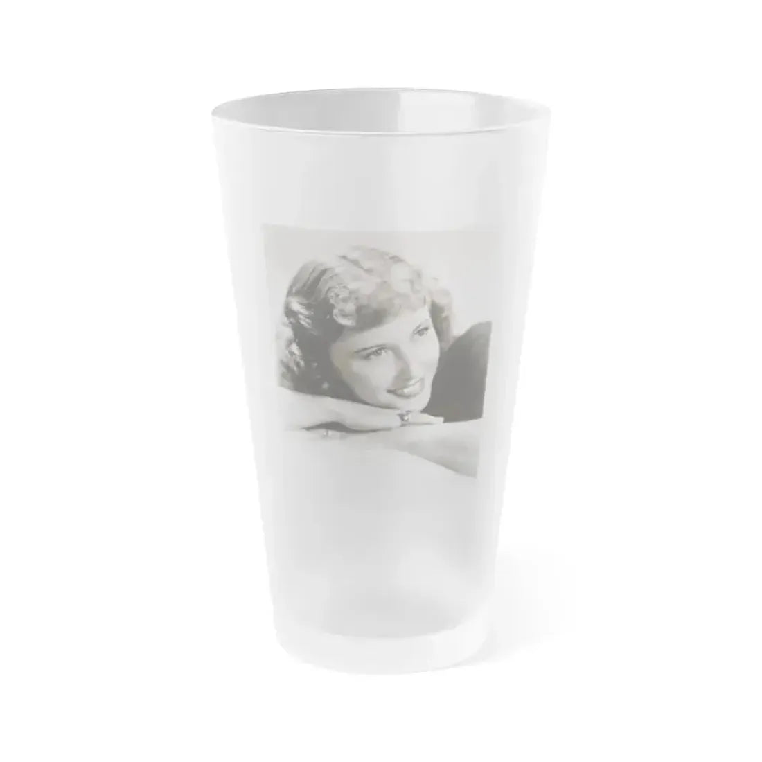 Barbara Stanwyck #32 (Vintage Female Icon) Frosted Pint Glass 16oz 16oz Frosted - Go Mug Yourself
