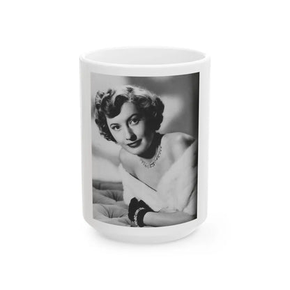 Barbara Stanwyck #38 (Vintage Female Icon) White Coffee Mug-15oz-Go Mug Yourself