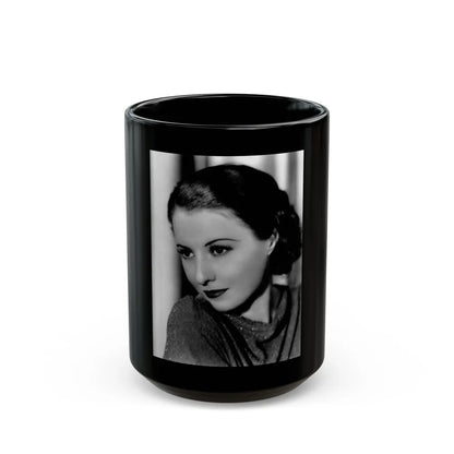 Barbara Stanwyck #40 (Vintage Female Icon) Black Coffee Mug-15oz-Go Mug Yourself