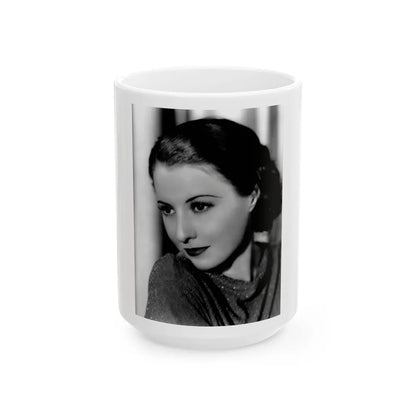 Barbara Stanwyck #40 (Vintage Female Icon) White Coffee Mug-15oz-Go Mug Yourself